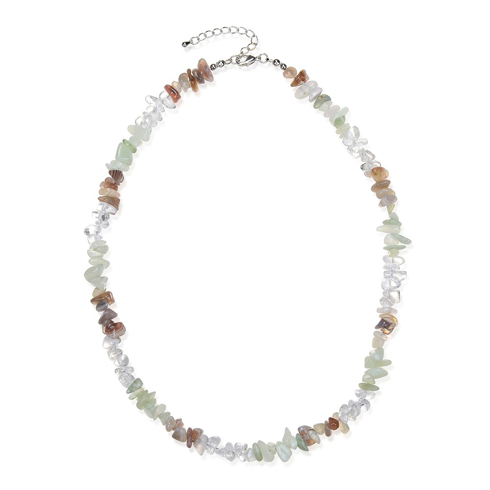 Collar barroco combinación Cristal de roca, Ágata, Serpentina | Marco Schreier