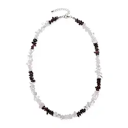 0600013009 Collier Barock Kombi Bergkristall, Rosenquarz, Granat | Marco Schreier