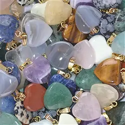 0600020015 Pendentif stylo coeur 1,5cm, mixte, anneaux dorés (100 pcs/UC) | Marco Schreier