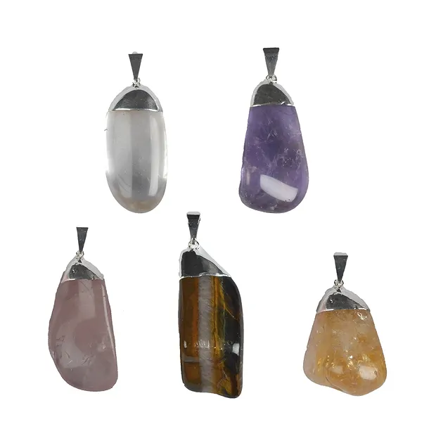 Pendant Tumbled Stones , galvanic cap, 4,0 - 6,0cm (25 pcs./ PU) | Marco Schreier