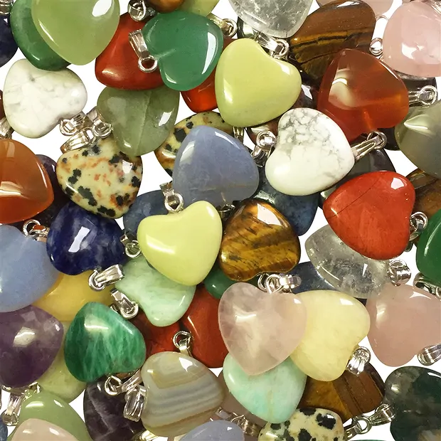 Alfiler colgante corazón 1,5cm, mixto, Anilla color plata (100 unid./VE) | Marco Schreier
