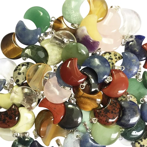 Pendentif stylo Lune 1,8cm, mixte, anneaux couleur argent (100 pcs/UC) | Marco Schreier