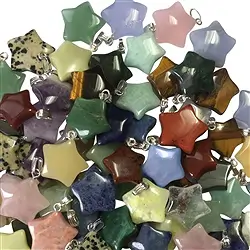 0600020160 Pendente a stella 1,8 cm, misto, occhiello color argento (100 pz./ UC) | Marco Schreier