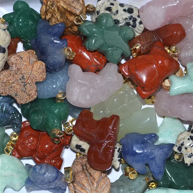 Pendant animals 2cm, mixed, gold-colored eyelet (50 pcs./ PU) | Marco Schreier