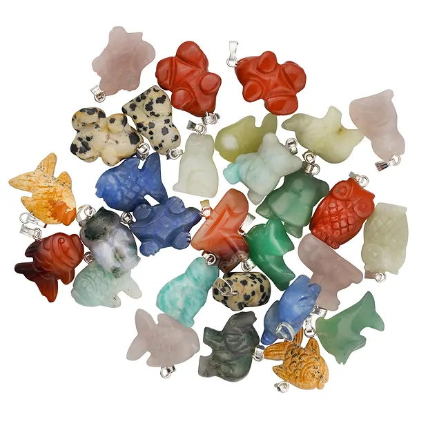 Pendentifs animaux 2cm, anneaux couleur argent (50 pcs/UC) | Marco Schreier