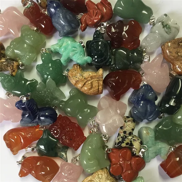 Stiftanhänger Tiere 2cm, gemischt, silberfarbene Öse (50 St./VE) | Marco Schreier