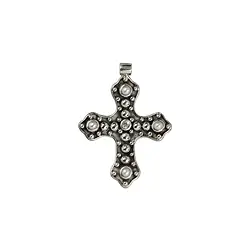 0600025081 Anhänger "Kreuz" mit Topas und Perlen, 4,0cm | Edelsteine, Heilsteine & Schmuck