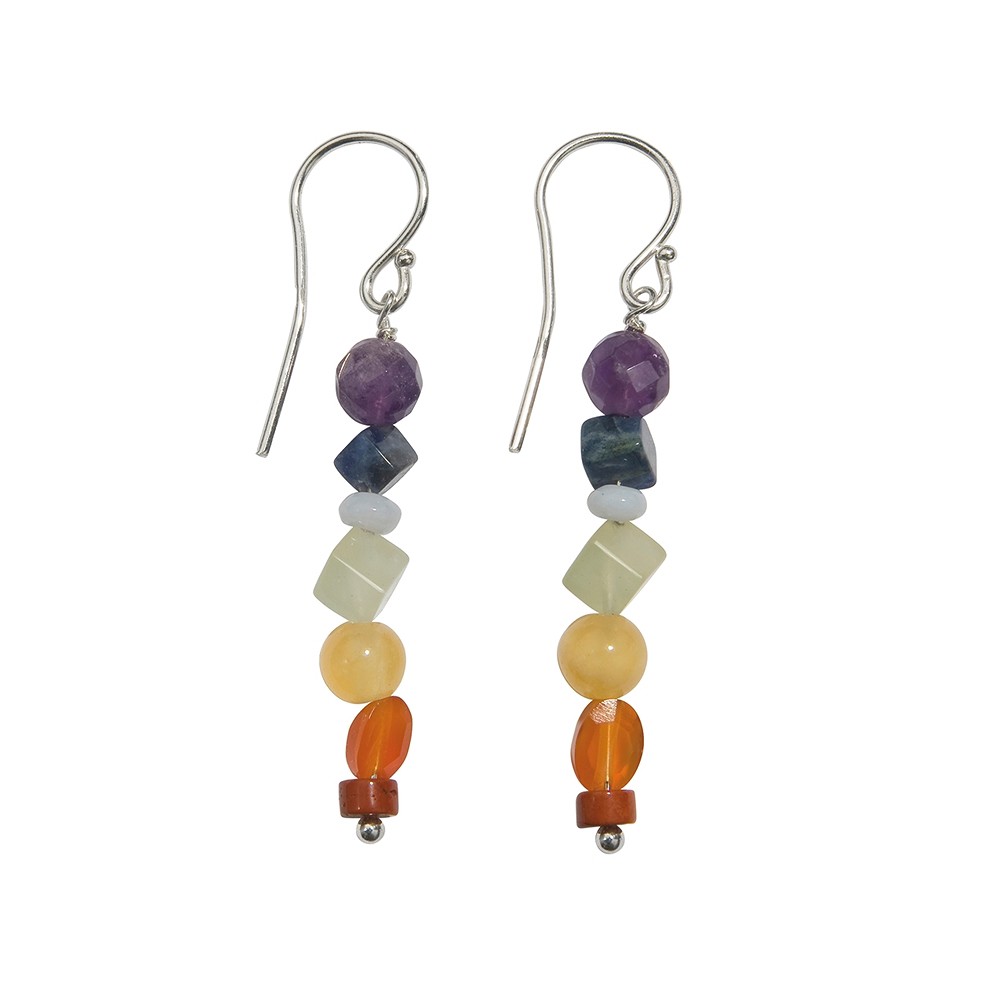 Orecchini Chakra, circa 5 cm | gemme, pietre curative e gioielli all'ingrosso