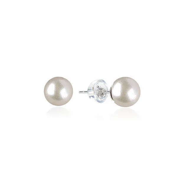 10 paires de Clous d'oreilles boules, pierres mélangées, 6mm, argent | Marco Schreier