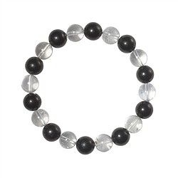 0600050051 Armband, Schungit, Bergkristall, 08mm Kugeln | Edelsteine, Heilsteine & Schmuck