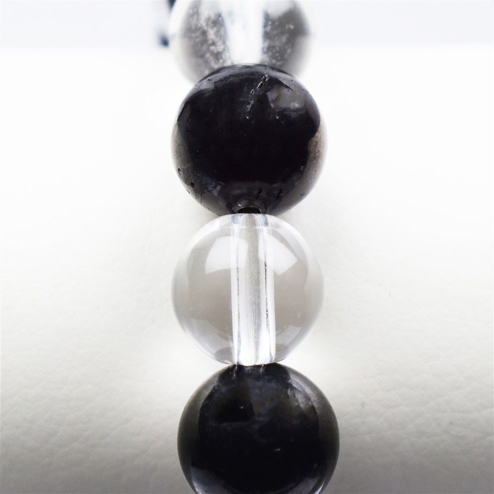 Armband, Schungit, Bergkristall, 10mm Kugeln | Edelsteine, Heilsteine & Schmuck