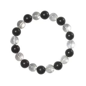 Bracciale, Shungite, Cristallo di rocca, perline da 10 mm | Marco Schreier