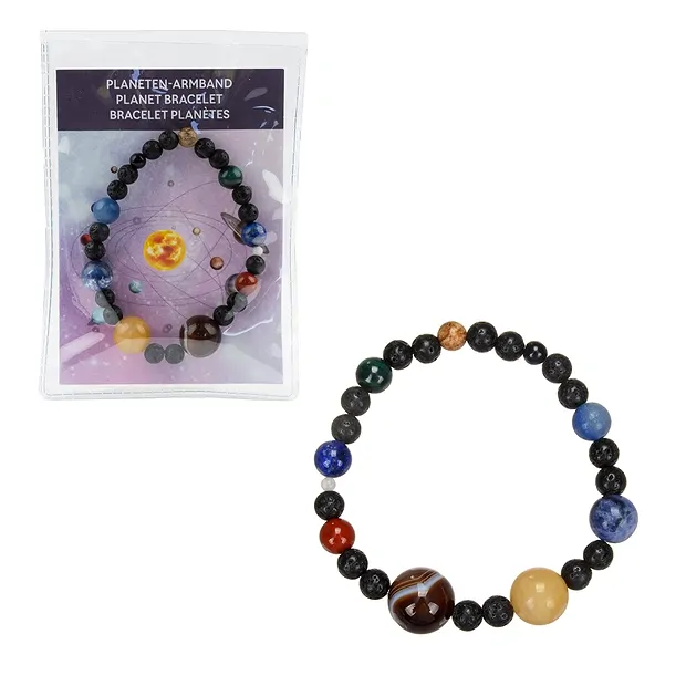 Bracelet "Planets", 18.5cm, with description card in pouch | Marco Schreier