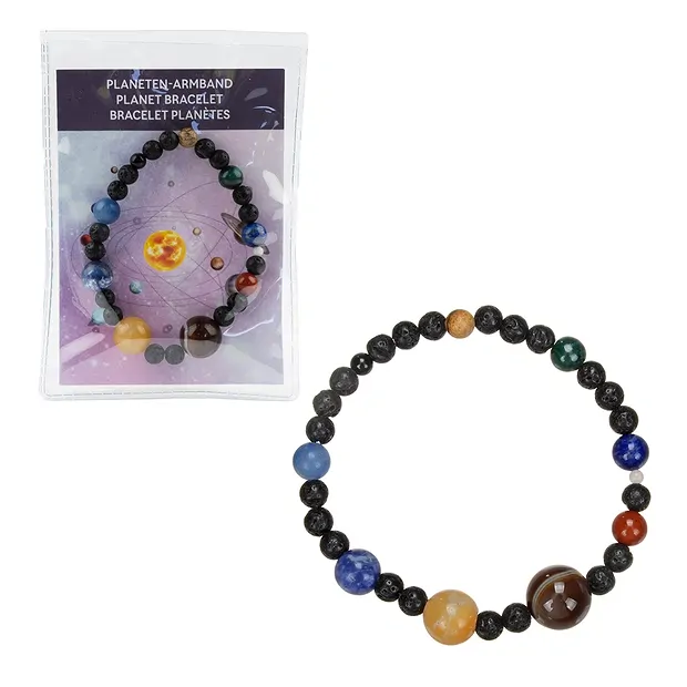 Bracelet "Planètes", 21,5cm, avec carte descriptive en pochette | Marco Schreier