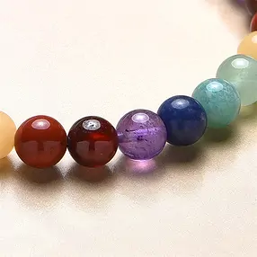 Bracciale, Chakra (stab.), perline da 06 mm, 15 cm (per bambini) | Marco Schreier