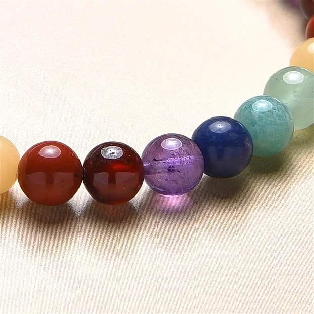 Bracelet, Chakra (stab.), 06mm beads, 15cm (for children) | Marco Schreier