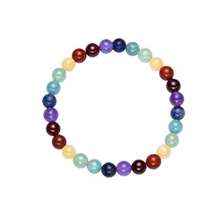 0600050306 Bracciale, Chakra (stab.), perline da 06 mm, 15 cm (per bambini) | Marco Schreier