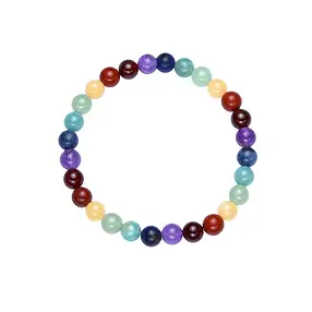 Bracciale, Chakra (stab.), perline da 06 mm, 15 cm (per bambini) | Marco Schreier
