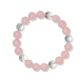 Bracelet, Quartz rose, Cristal de roche, boules 10mm | Marco Schreier