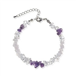 0600050601 Baroque combination bracelet, amethyst, Rose Quartz, Rock Crystal | Marco Schreier