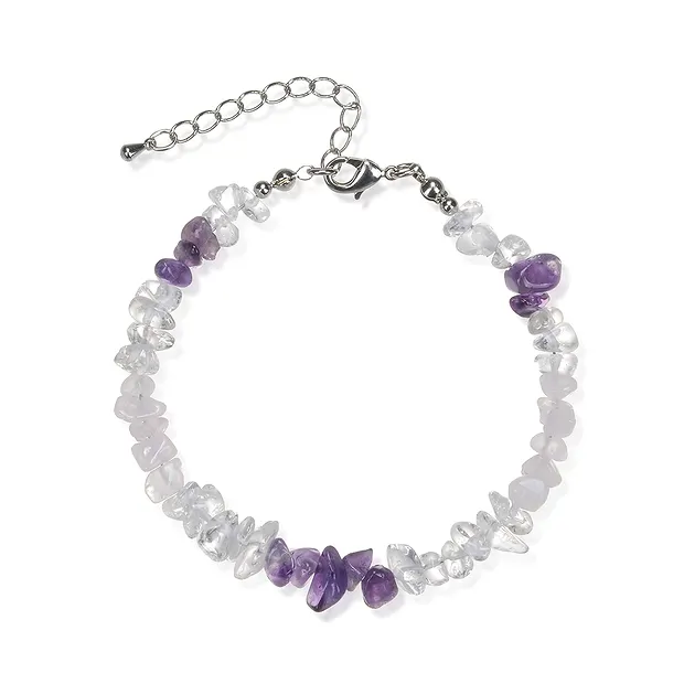 Bracciale in stile barocco, ametista, Quarzo rosa, Cristallo di rocca | Marco Schreier