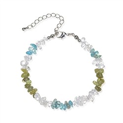 0600050602 Bracelet Baroque Combi, Rock Crystal, Apatite, Peridote | Marco Schreier
