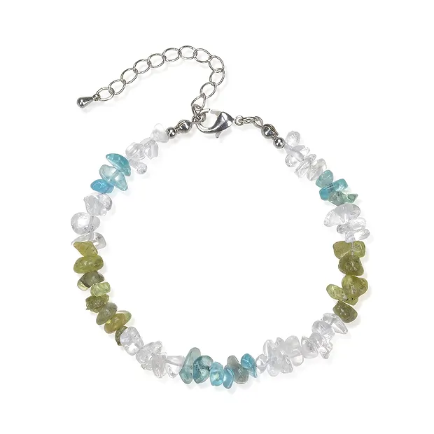Bracciale barocco, Cristallo di rocca, apatite, Peridoto | Marco Schreier