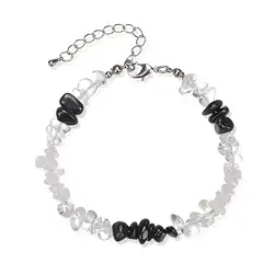 0600050603 Pulsera barroca, Cristal de roca, Cuarzo rosa, Turmalina negra (chorlo) | Marco Schreier