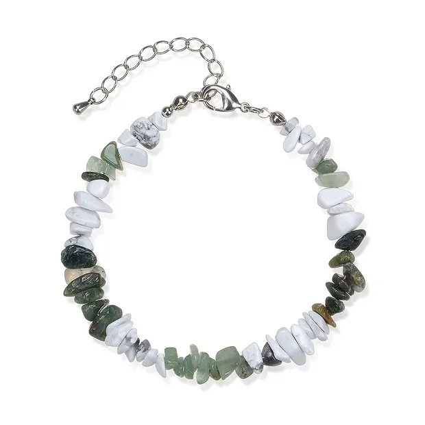 Bracelet Baroque Combi, Aventurine, Magnésite, Agate mousse | Marco Schreier