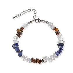 0600050607 Baroque combination bracelet, Rock Crystal, Tiger's Eye, Sodalite | Marco Schreier