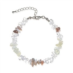 0600050608 Bracelet Baroque Combi, Cristal de roche, Agate, Serpentine | Marco Schreier