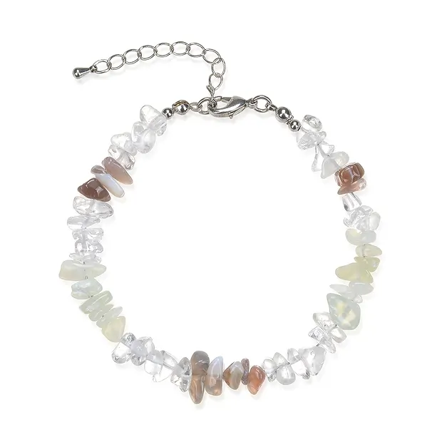 Baroque combination bracelet, Rock Crystal, Agate, Serpentine | Marco Schreier