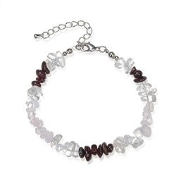 0600050609 Baroque combination bracelet, Rock Crystal, Rose Quartz, Garnet | Marco Schreier