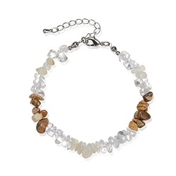 0600050610 Bracelet Baroque Combi, Rock Crystal, Picture jasper, Moonstone | Marco Schreier