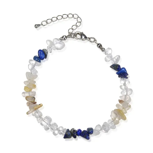 Bracciale barocco, Cristallo di rocca, Lapislazzuli, Quarzo rutilico | Marco Schreier
