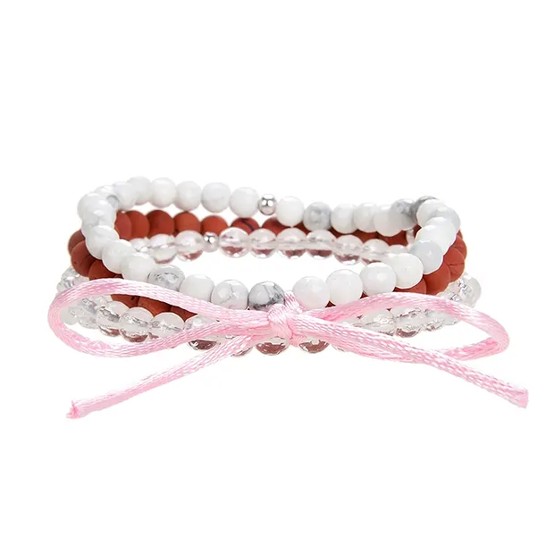 Bracciale con Cristallo di rocca, Magnesite, Diaspro (18 cm) | Marco Schreier