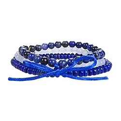 0600060102 Armband-Set "Kommunikation" (Chaldedon, Lapis Lazuli, Sodalith), 18cm (mittel) | Marco Schreier