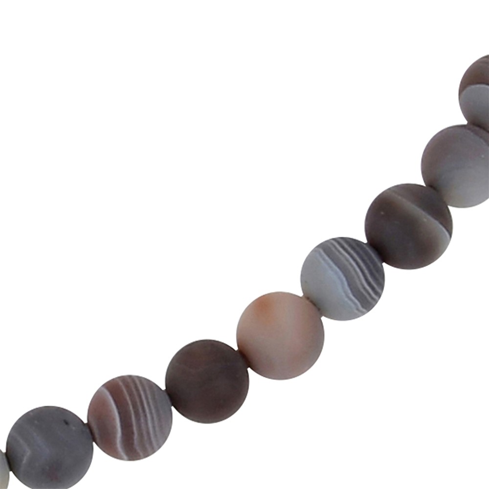 Kette Achat, Kugeln (6mm), rhodiniert, Verlängerungskettchen | Marco Schreier