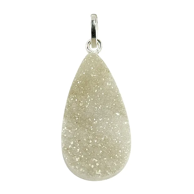 Pendentif Agate (Druzy), goutte, 3,0 - 4,0cm | Marco Schreier