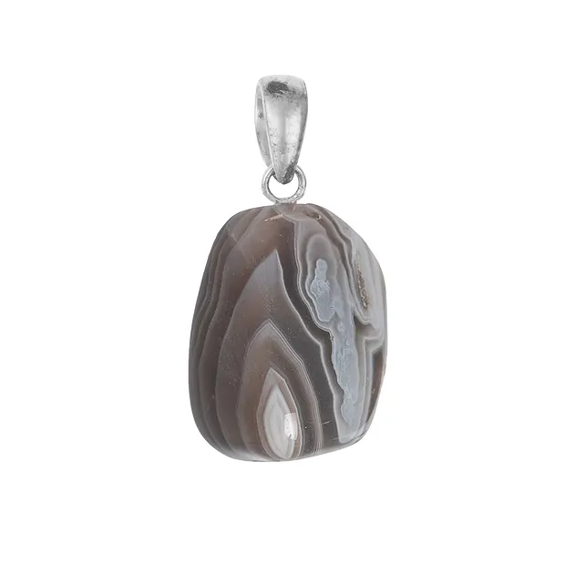 Anhänger Achat (Botswana), Trommelstein, 2,8cm | Marco Schreier