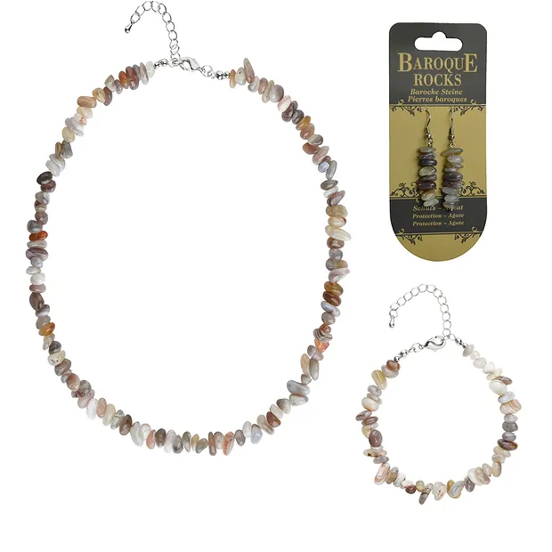 Schmuckset Barock Classic Achat | Großhändler Edelsteine, Heilsteine & Schmuck