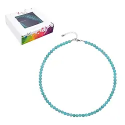 0601112206 Kette Amazonit, Kugeln (6mm), rhodiniert, Verlängerungskettchen | Marco Schreier