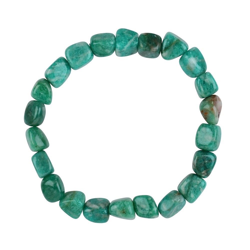 Bracelet, Amazonite (Russia), 08-10mm nuggets | wholesaler gems & healing stones