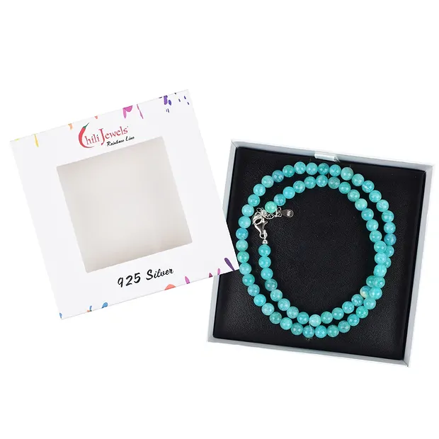 Pulsera Amazonita, cuentas (6mm), rodinado | Marco Schreier