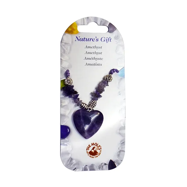 Herz-Collier, Amethyst, für Bodenständer | GH Edelsteine, Heilsteine & Schmuck