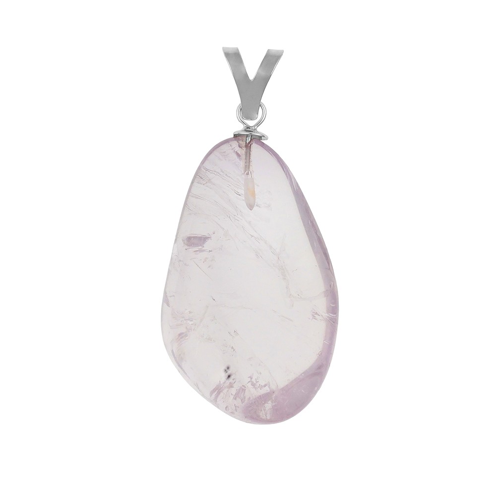 Anhänger Amethyst (hell), 4,0cm, rhodiniert | Edelsteine, Heilsteine & Schmuck