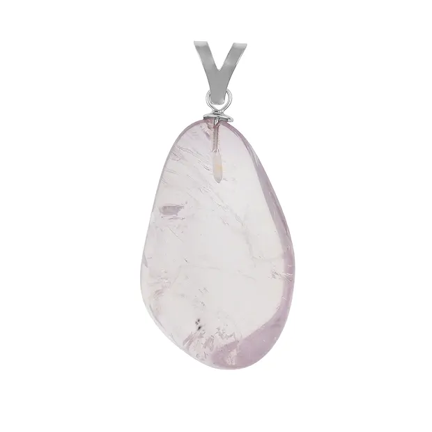 Anhänger Amethyst (hell), 4,0cm, rhodiniert | Edelsteine, Heilsteine & Schmuck