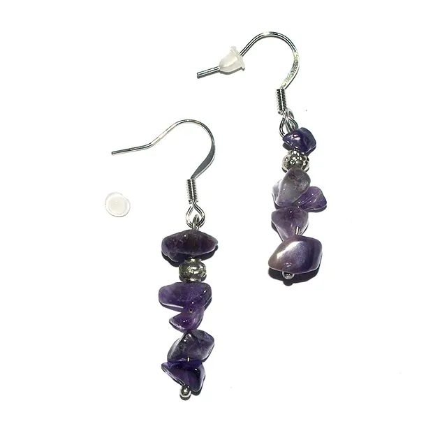 Splitterohrhänger, Amethyst, Metall | Schreier Edelsteine, Heilsteine & Schmuck