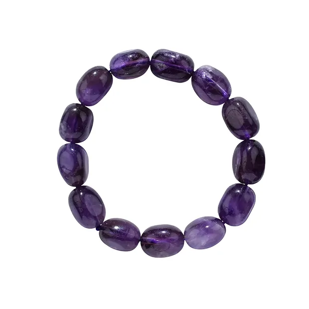 Bracelet, amethyst, 10 - 12mm nuggets | wholesale gems, healing stones & jewelry