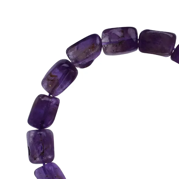 Armband, Amethyst, 10-12mm Nuggets | Großhandel Edelsteine, Heilsteine & Schmuck